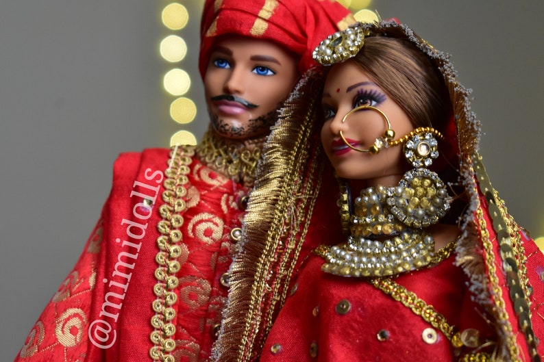 Indian Bride Doll Indian Bride Groom Dolls Indian Wedding Etsy 
