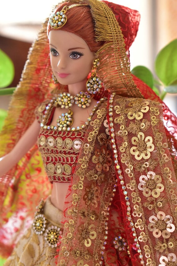 Indian Bridal Costume for Barbie Dolls Etsy UK