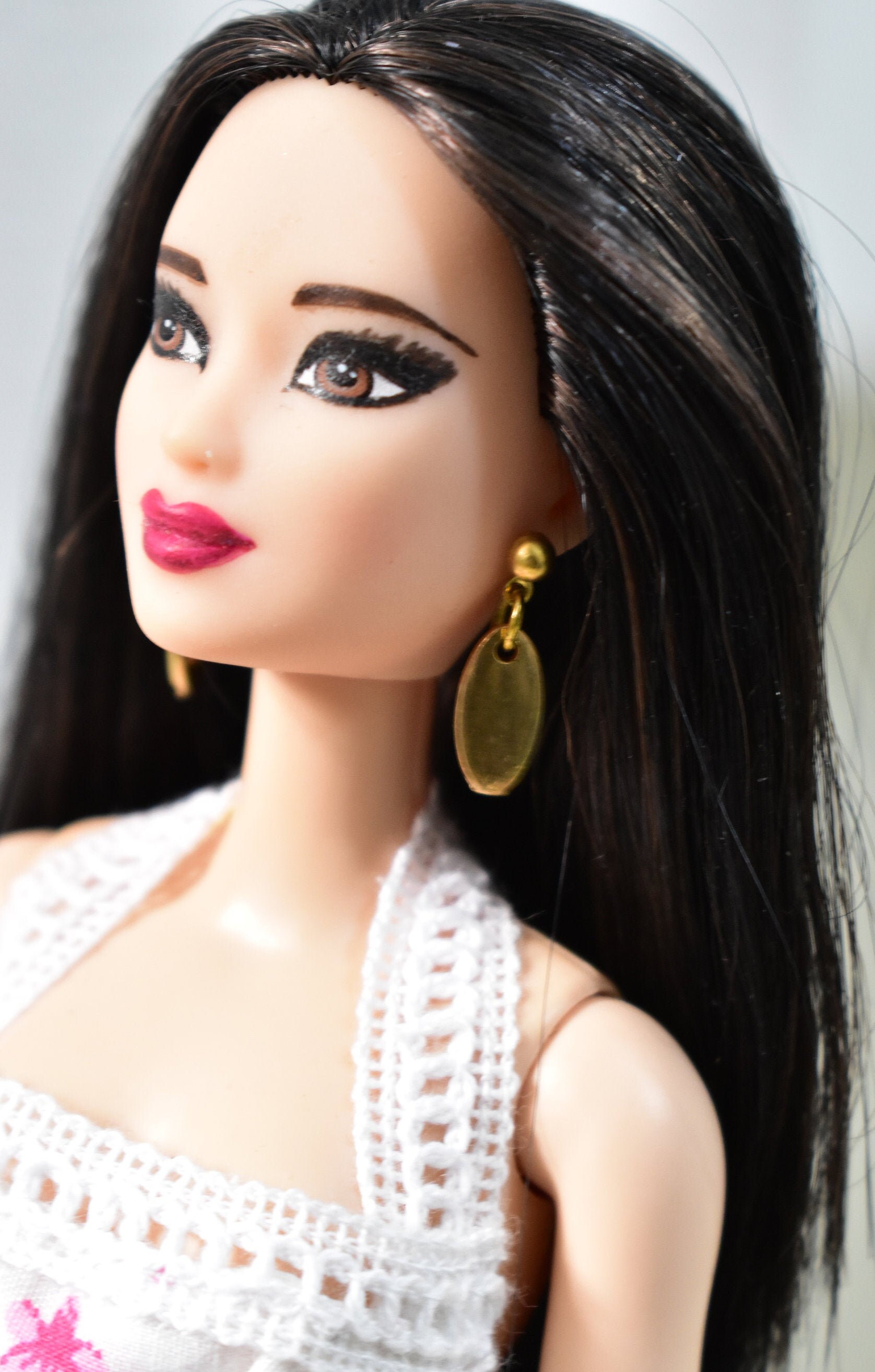 Barbie earrings jewelry for dolls Earrings for barbie Etsy