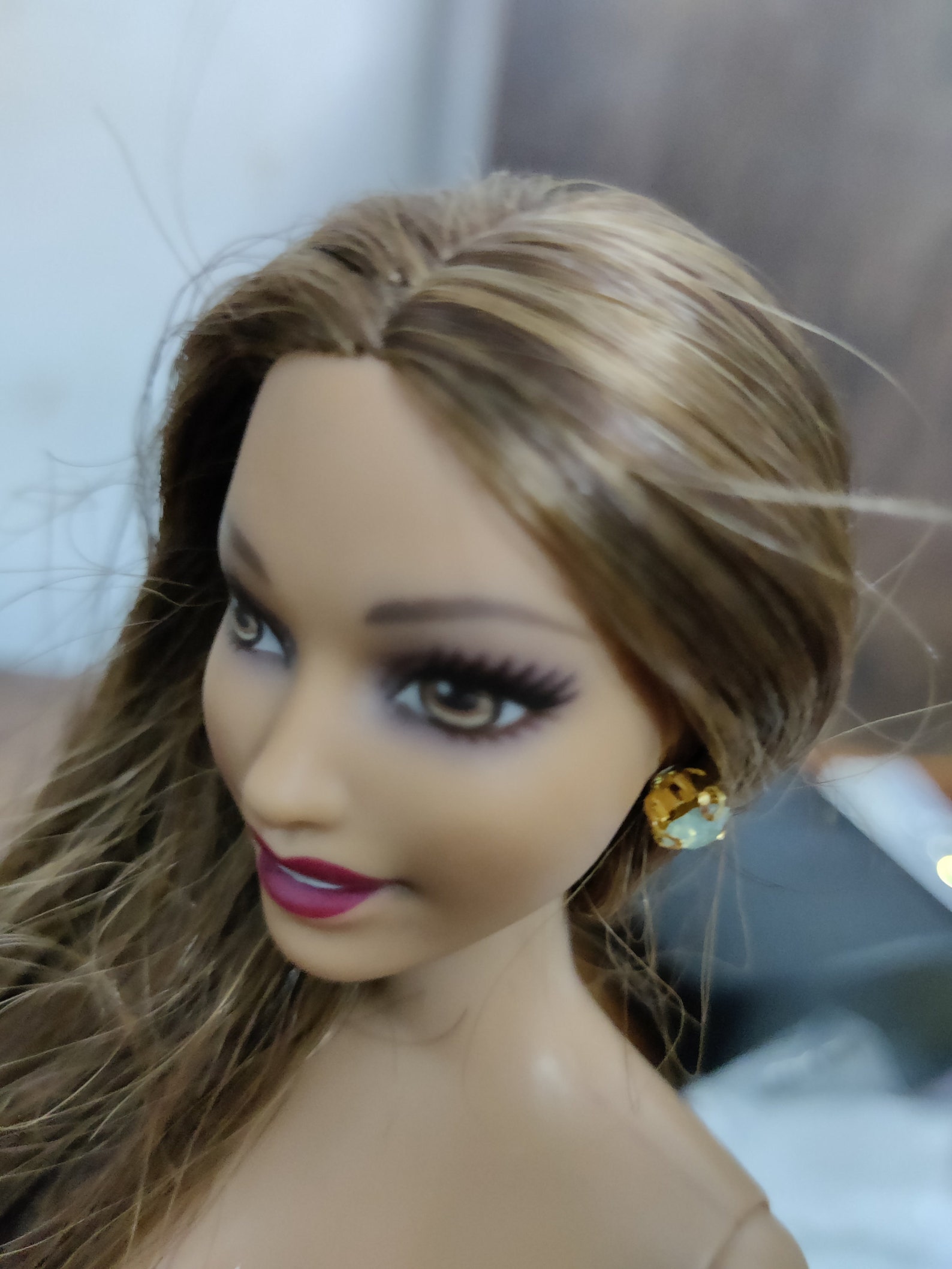 Barbie earrings jewelry for dolls Earrings for barbie | Etsy