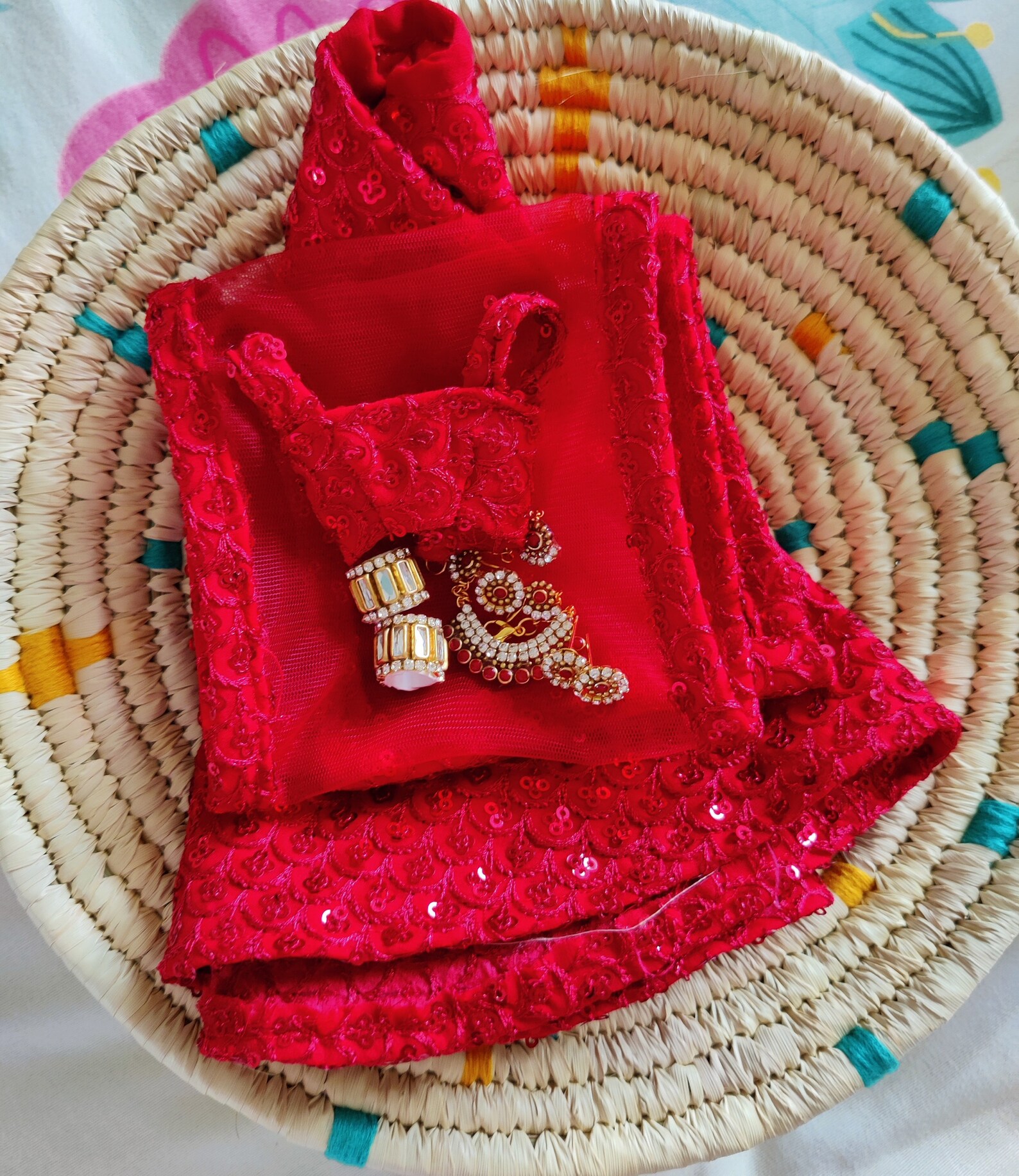 Red Bridal Lehenga for Barbie Doll Etsy