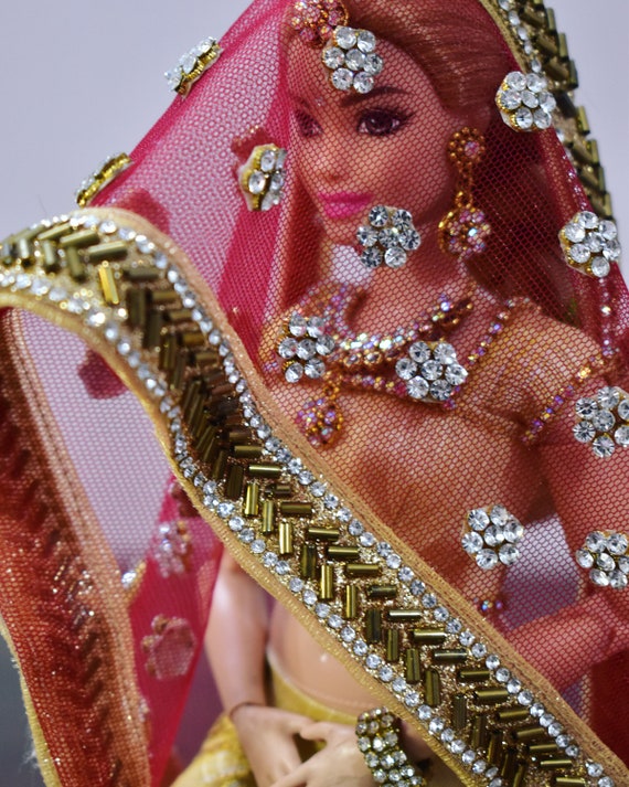 Buy Bridal Lehenga for Curvy Barbie Doll doll Not Included Online