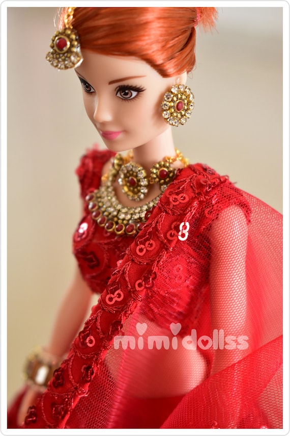 Barbie sales saree makeup