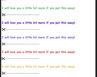 Gentle Reminder Love Notes Print, Tidy Up Message (Digital Download)