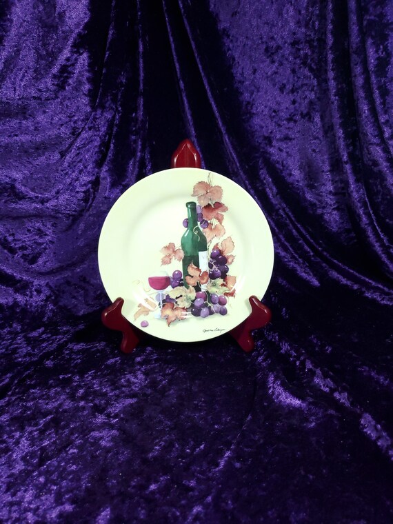 Royal Norfolk Decorative Salad Dessert Plates Grapes Wine Etsy