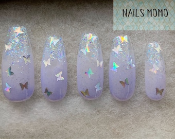 Butterfly Nails Etsy