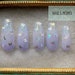 Butterfly sparkly laser holographic glitter press on nails baby purple Lilac Lavender coffin long fake nails false nails 