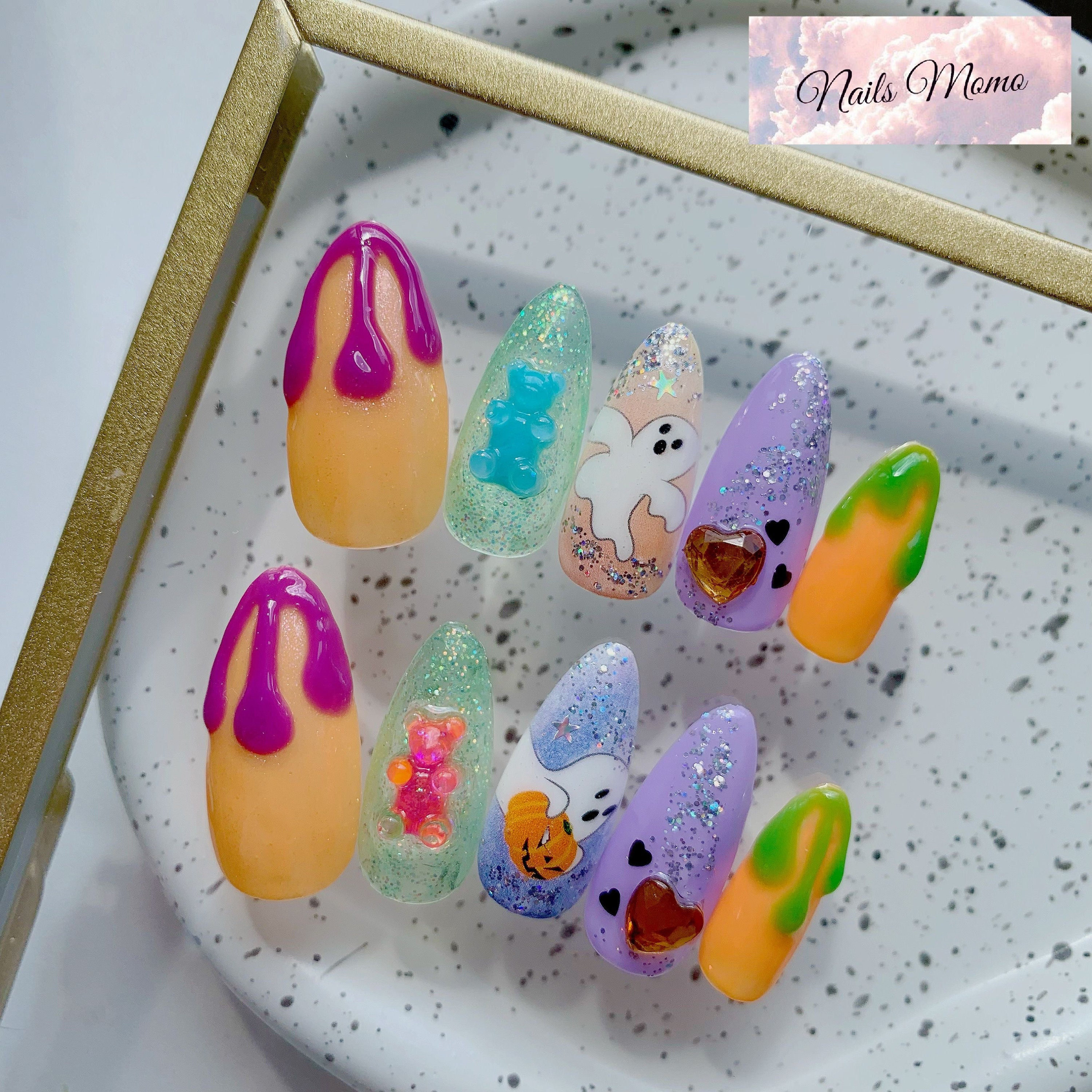 10pcs 3d Kawaii Gummy Bear Nail Charms 
