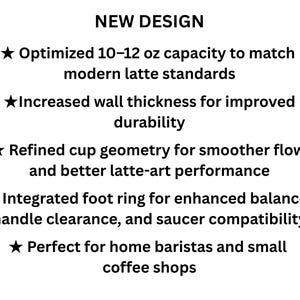 Cappuccino Cup, Latte Cup: White/Speckle, approximately 10-12 oz, Stoneware image 9