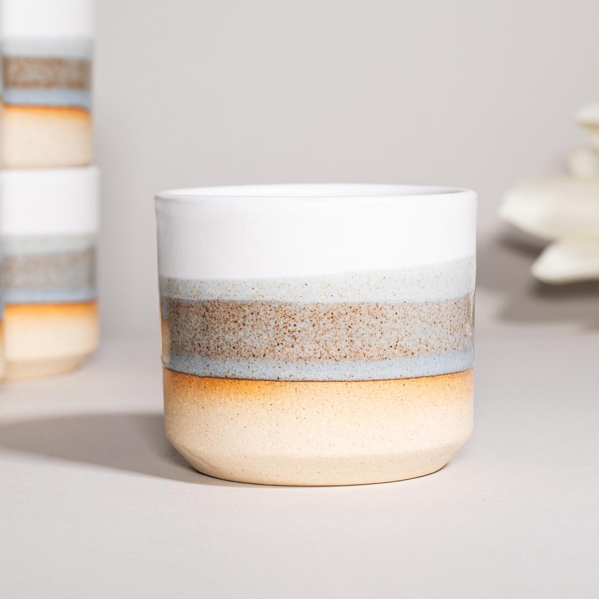 Ceramic Espresso Cup Brown-blue White 5.5 Oz Cortado Cup for Espresso Machine Gift Idea for Coffee Lover Unique Stoneware Decor for Barista - Etsy