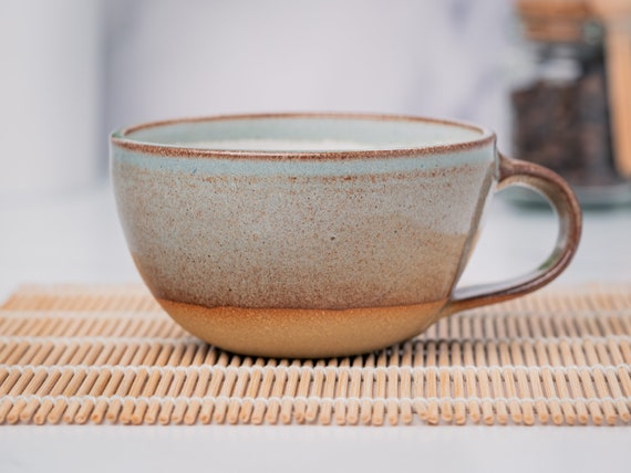 Cappuccino Cup Latte Cup: Brown-greyblue/white Approximately -  Hong  Kong