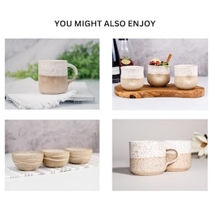 Cappuccino Cup, Latte Cup: White/Speckle, approximately 10-12 oz, Stoneware image 11