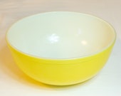 1940s Pyrex YELLOW PRIMARY No Number Unnumbered 404 Mixing Nesting Bowl EUC Amazing Condition