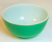 1940s Pyrex GREEN PRIMARY No Number Unnumbered 403 Mixing Nesting Bowl EUC Amazing Condition