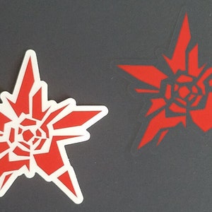 Santa Destroy Star - No More Heroes inspiriert durchsichtiger 3-Zoll-Aufkleber