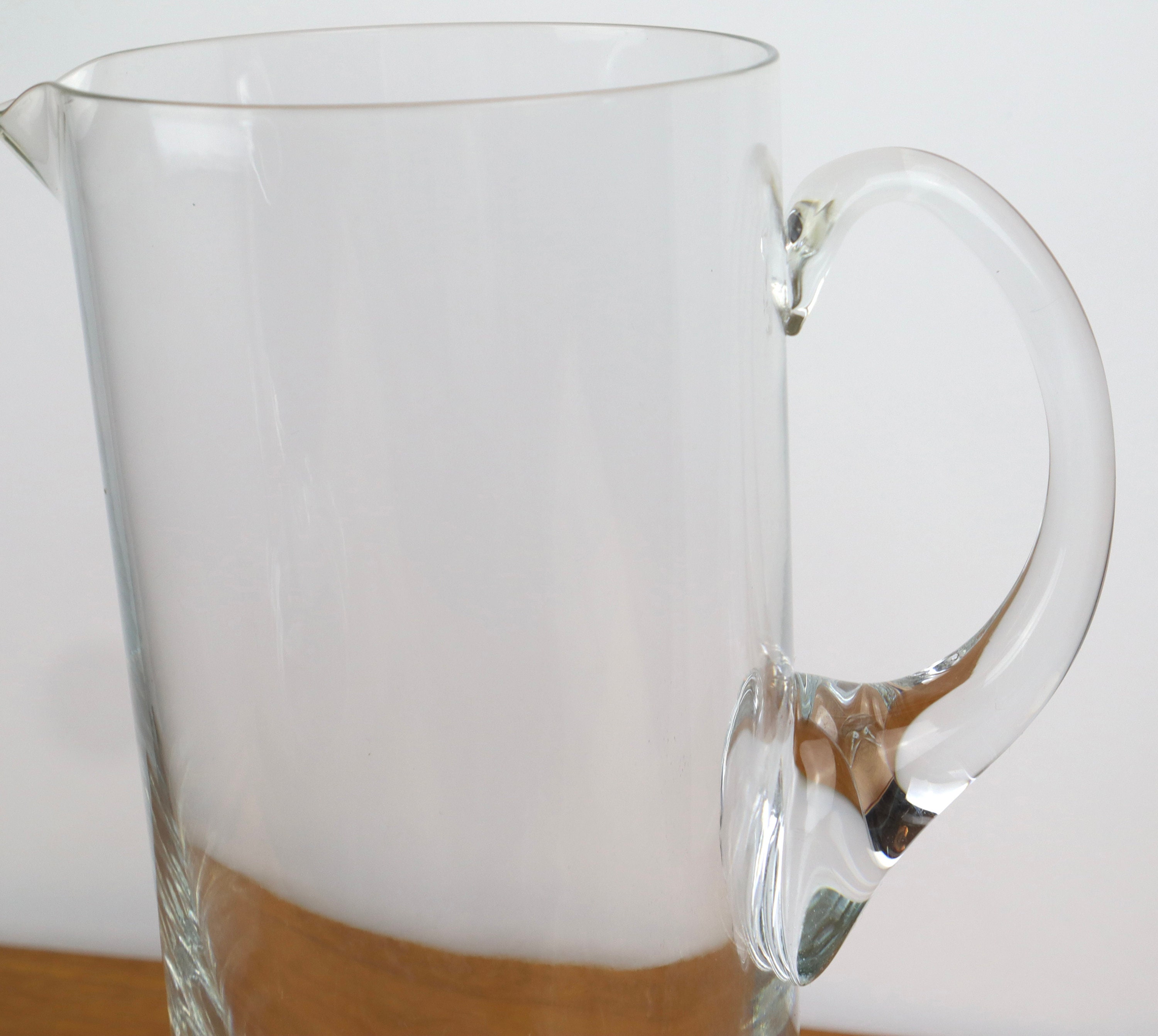 Clear glass martini pitcher vintage glass water jug mid Etsy