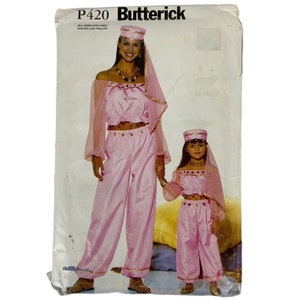 Butterick Mamá Hija XS-L Genie Belly Dancer Traje Patrón de costura 2000 UNCUT