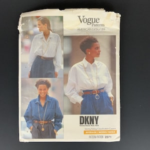 Vogue 2371 Donna Karan New York Bodysuit 12 14 16 Sewing Pattern 1990 UNCUT