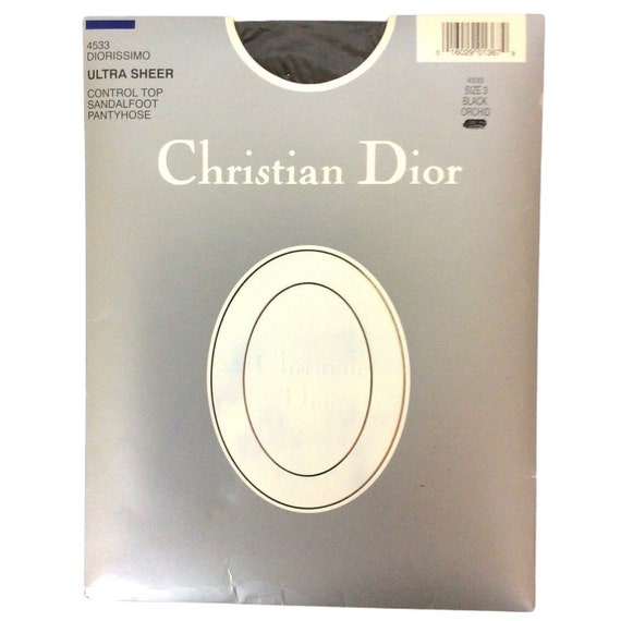 Christian Dior Diorissimo Pantyhose Size 3 Black … - image 1