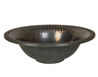 Cuenco para servir verduras Wilton Armetale Flutes & Pearls de 12 pulgadas, mediano, de peltre