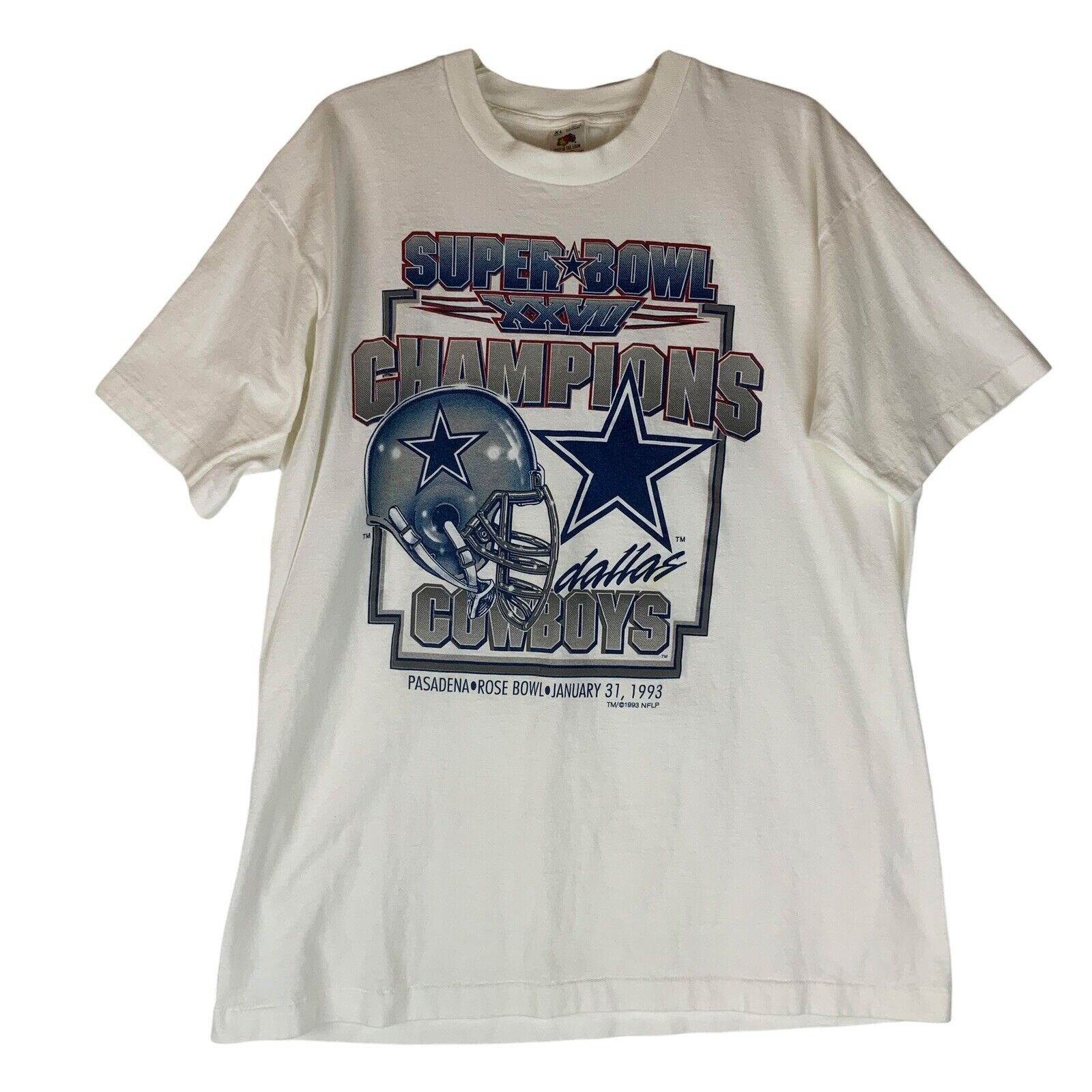 Dallas Cowboys Superbowl XXVII Champions 1993 T Shirt Sz XL