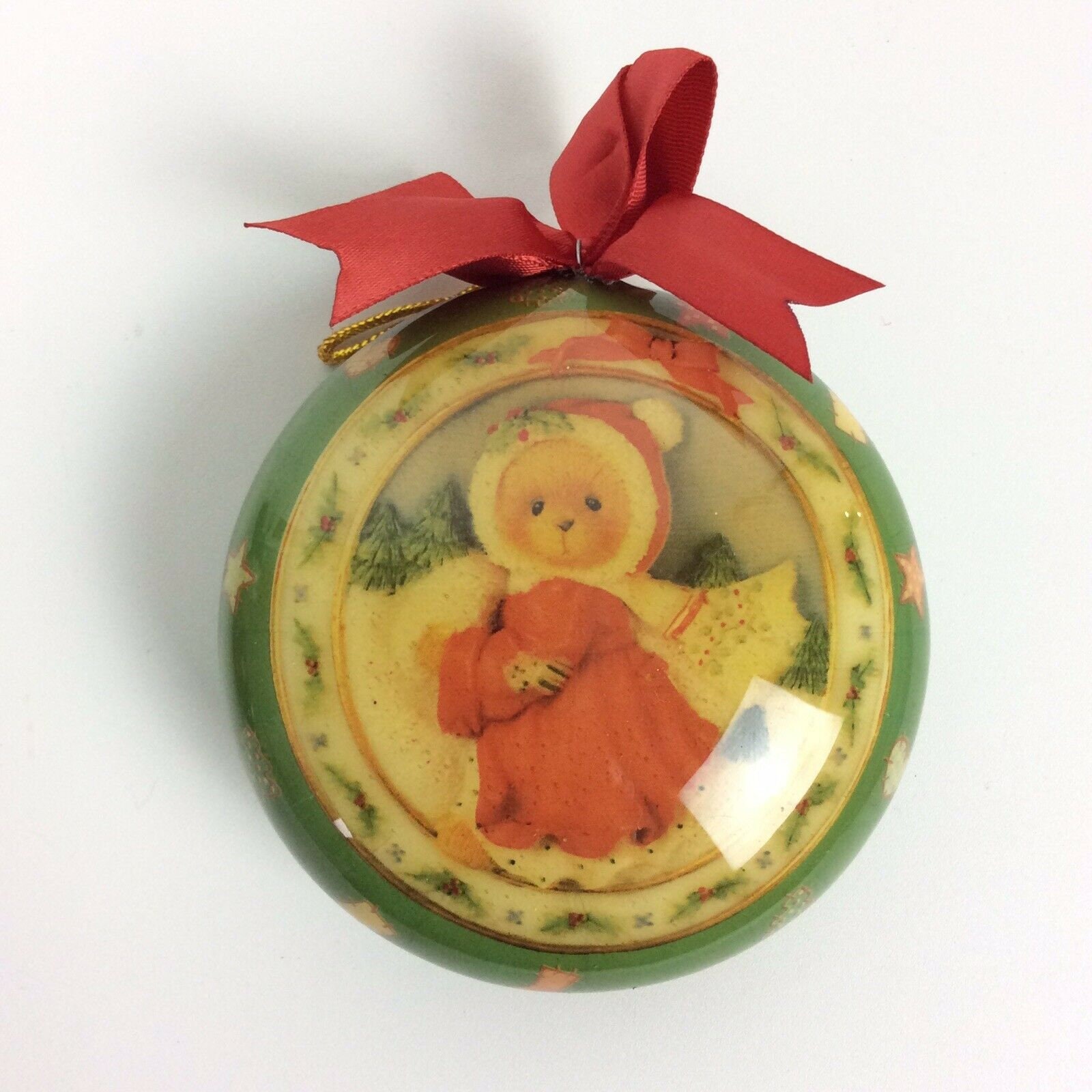 Cherished Teddies Christmas Ornaments Set of 2 Holiday Bears Etsy