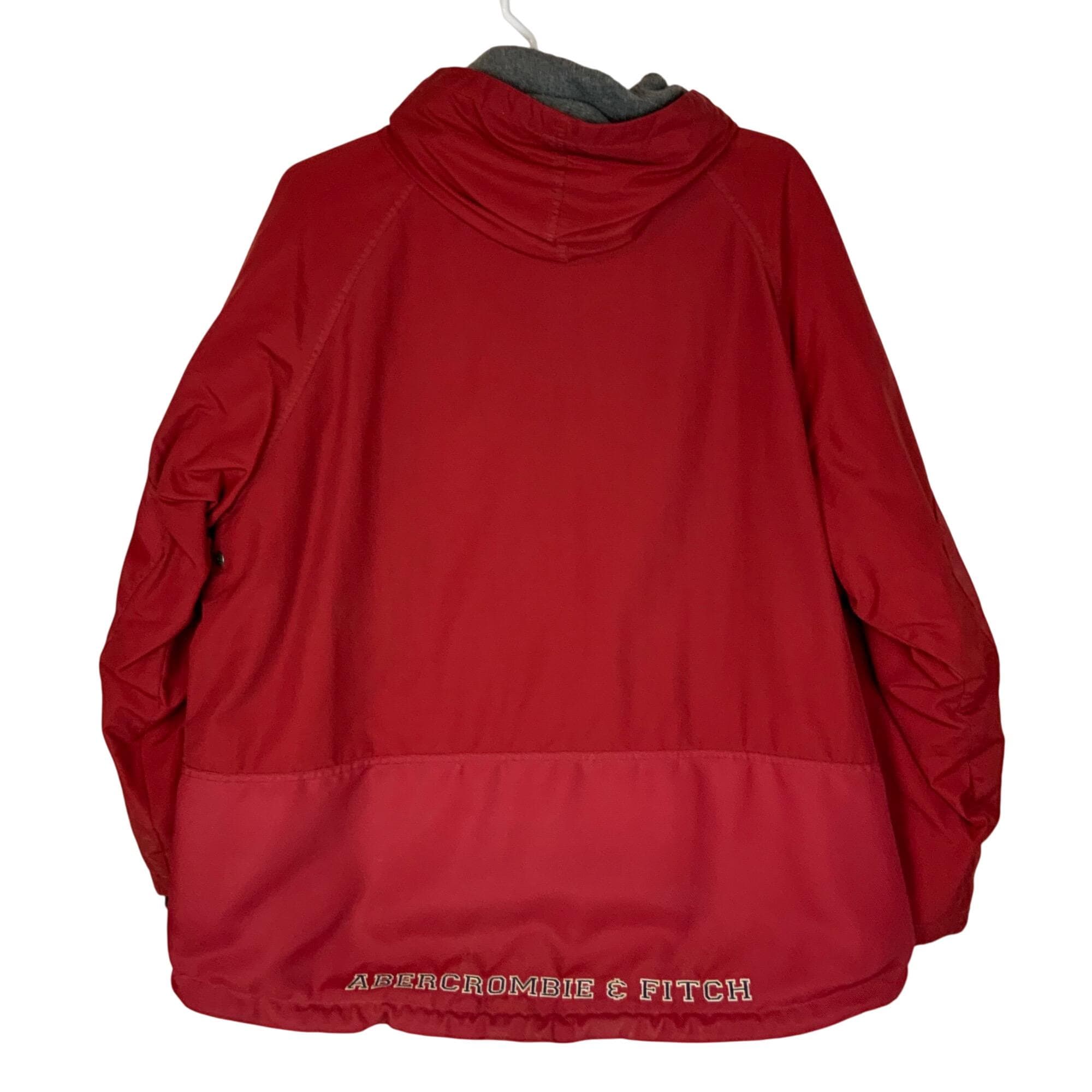 Abercrombie & Fitch Mens Red 1/4 Zip Jacket XL Performance Gear