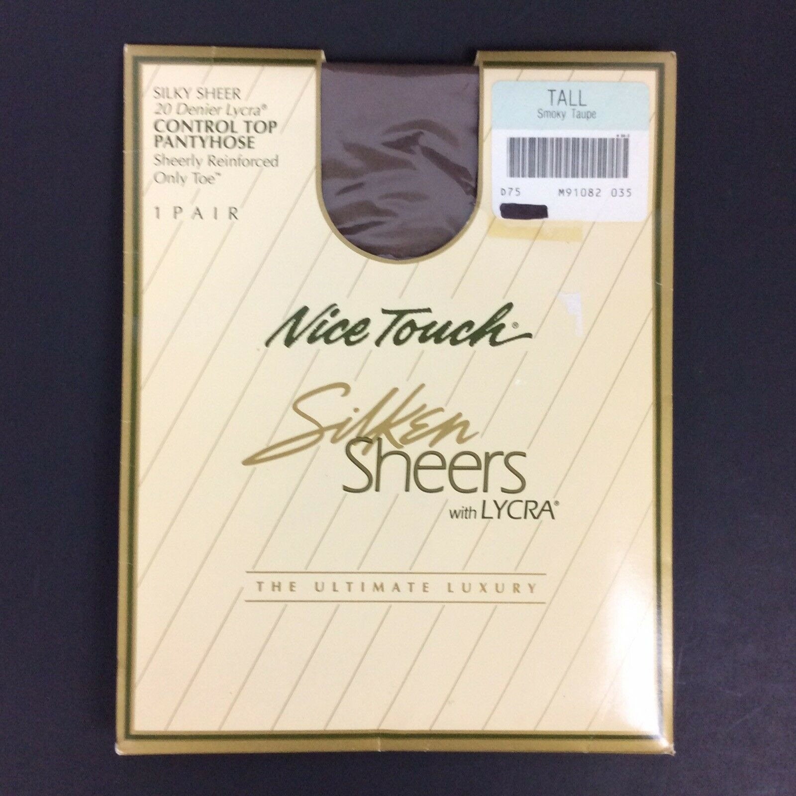 Charter Club Classic Silks Vtg Lycra Sheer Control Top Reinforced Toe Size  B Taupe Pantyhose -  Canada