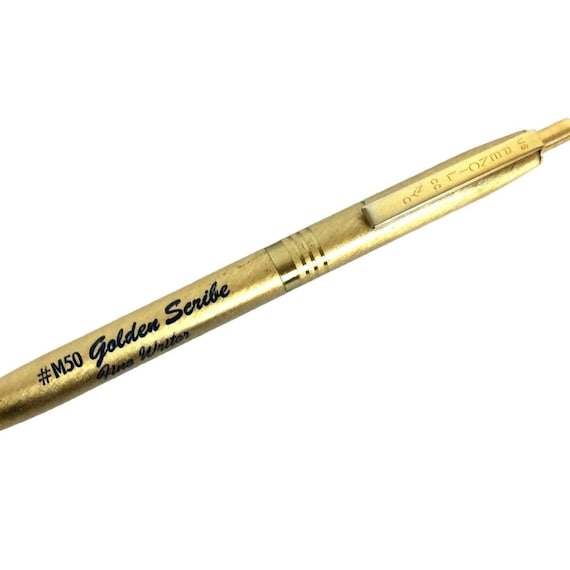 US Pencil Co Ballpoint Pen Golden Scribe Fine Writer M50 