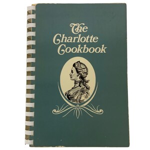 Livro de Receitas de Charlotte, Encadernação em Espiral, Junior League, 1981, 3ª Edição, 9ª Impressão