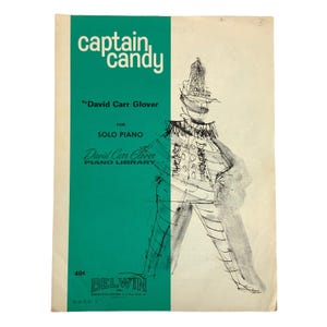 Partitura para piano para principiantes de Captain Candy de David Carr Glover Belwin 1967 Piano