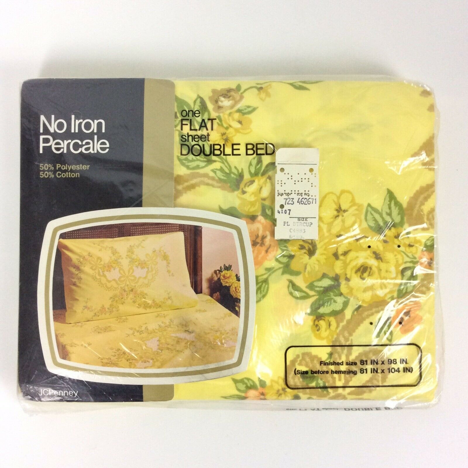 JCPenney Double Full Flat Sheet & 2 Standard Pillowcases Etsy