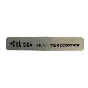 Deluxe Akai Tecorder Logo Platte Vintage Ersatz Metall Kleberücken