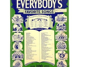 Everybody's Favorite Songs by Amsco Publications Paperback Over 200 Songs 1933