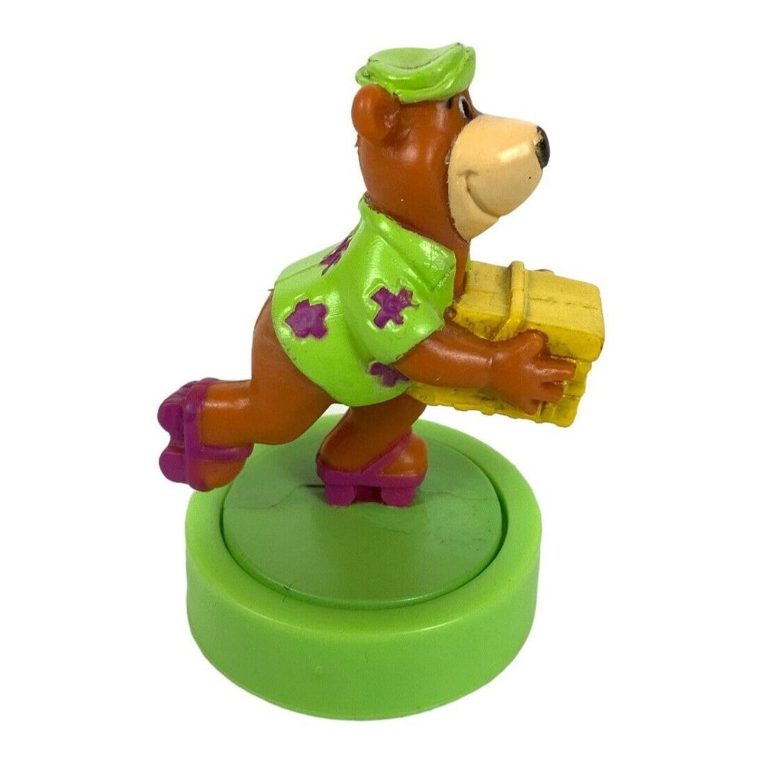 Yogi Bear With Picnic Basket Glider Toy 1990 Wendys Kid Meal Hanna