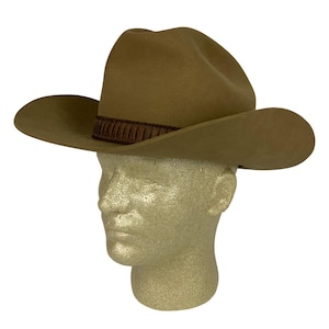 Vintage John B Stetson Open Road Cowboyhatt 3X Bäverbrun Band Western 6-7/8