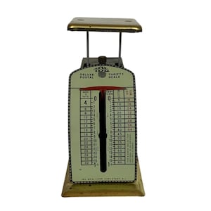 Vintage luxe zuinige postweegschaal van IDL MFG Corp Carlstadt NJ