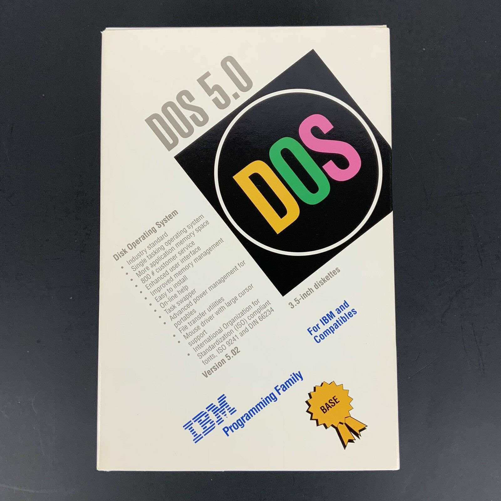 MS DOS 5.0 IBM and Compatibles 3.5 Inch Diskettes 1992 Dead Tech