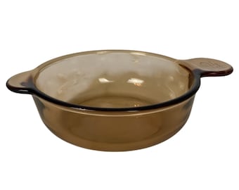 Corning Visions Grab-it Bowl 240-B Recipiente de vidro âmbar com alças