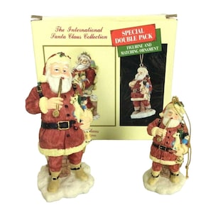 The International Santa Claus Collection United States Figurine & Ornament Set