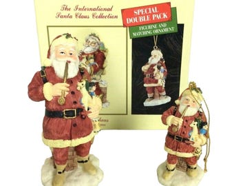 The International Santa Claus Collection United States Figurine & Ornament Set