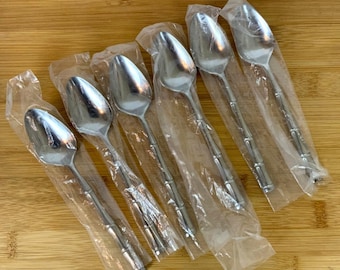 金竹製食器、アイスティースプーン、ニッケルブロンズ製銀食器 - Etsy 日本