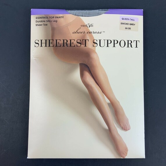Jcpenney East 5th Sheer Pantyhose Queen Tall Smoke Grey Etsy