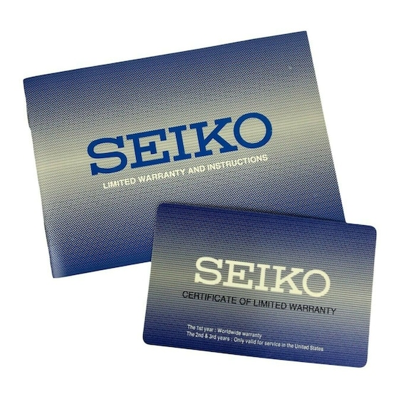 SEIKO Watch Instructions Booklet With Warranty Card -