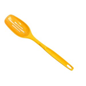 Foley Slotted Spoon Cooking Utensil Yellow Gold Nylon Plastic Mid Century