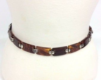 Vintage Faux Tortoise Shell Belt, 72 Cm / 28