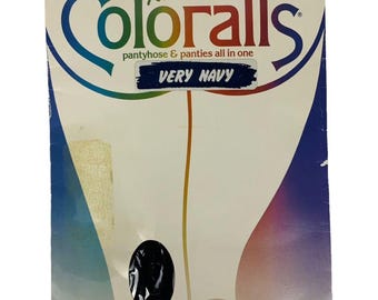 Coloralls Non-Support Pantyhose & Panties All In One Very Navy CD Large Nylon
