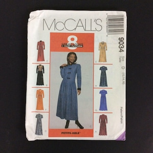 McCalls 9034 Womens Dress Sewing Pattern Size 12 14 16 Modest Midi Length