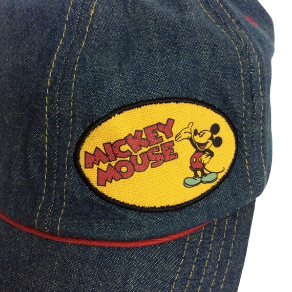 Disney Mickey Mouse Patch Denim Baseball Cap Hat … - image 5
