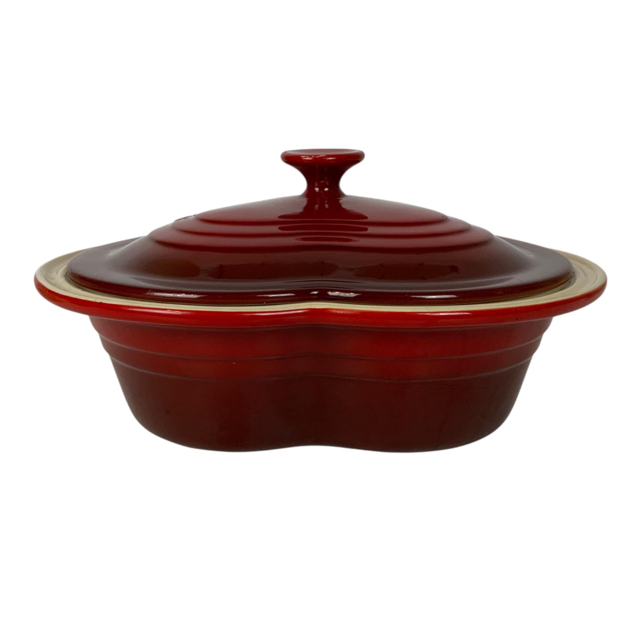 Le Creuset L'amour Heart-shaped Red Stoneware Dutch Oven Casserole